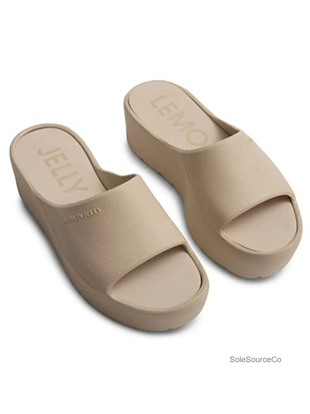 Water-Friendly Platform Slides - EVA Foam Vegan Slip-On Wedges